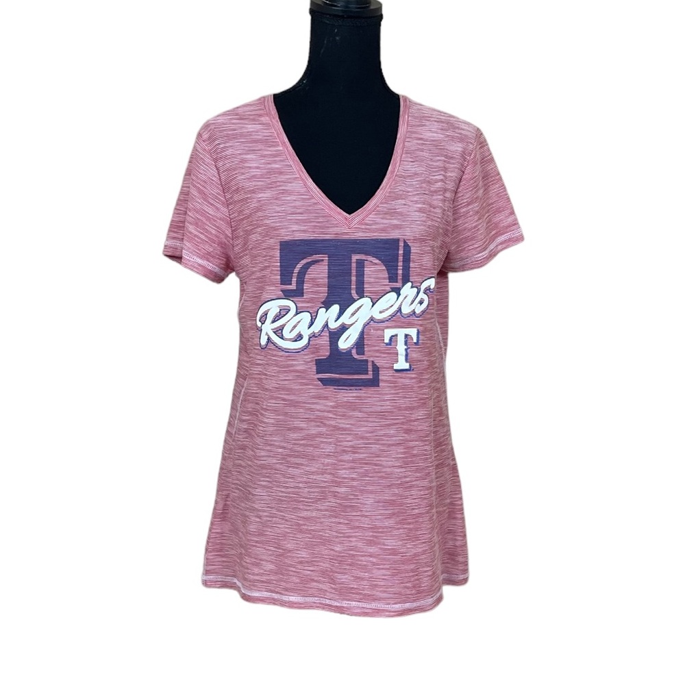 Texas Rangers MLB Women’s Short Sleeve V-Neck Tee NWT (V)